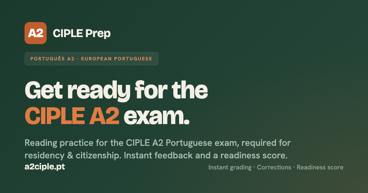 How to Pass the A2 Portuguese Exam (CIPLE) in 2026: Complete Guide ...